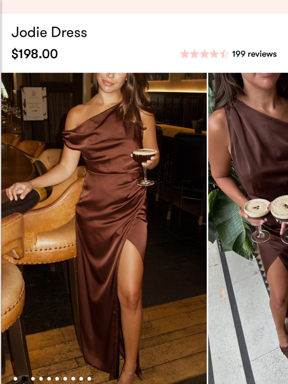 Show Me Your MuMu Brown Satin Maxi Dress